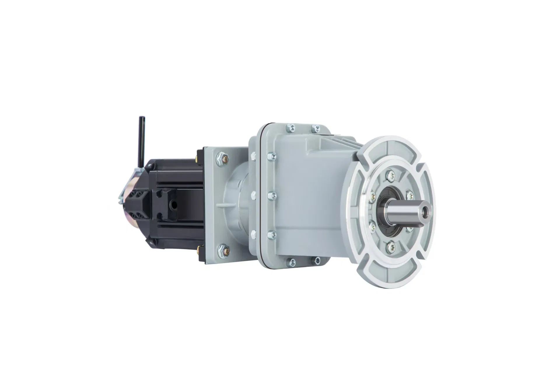Industrial servo motor with gearbox flange